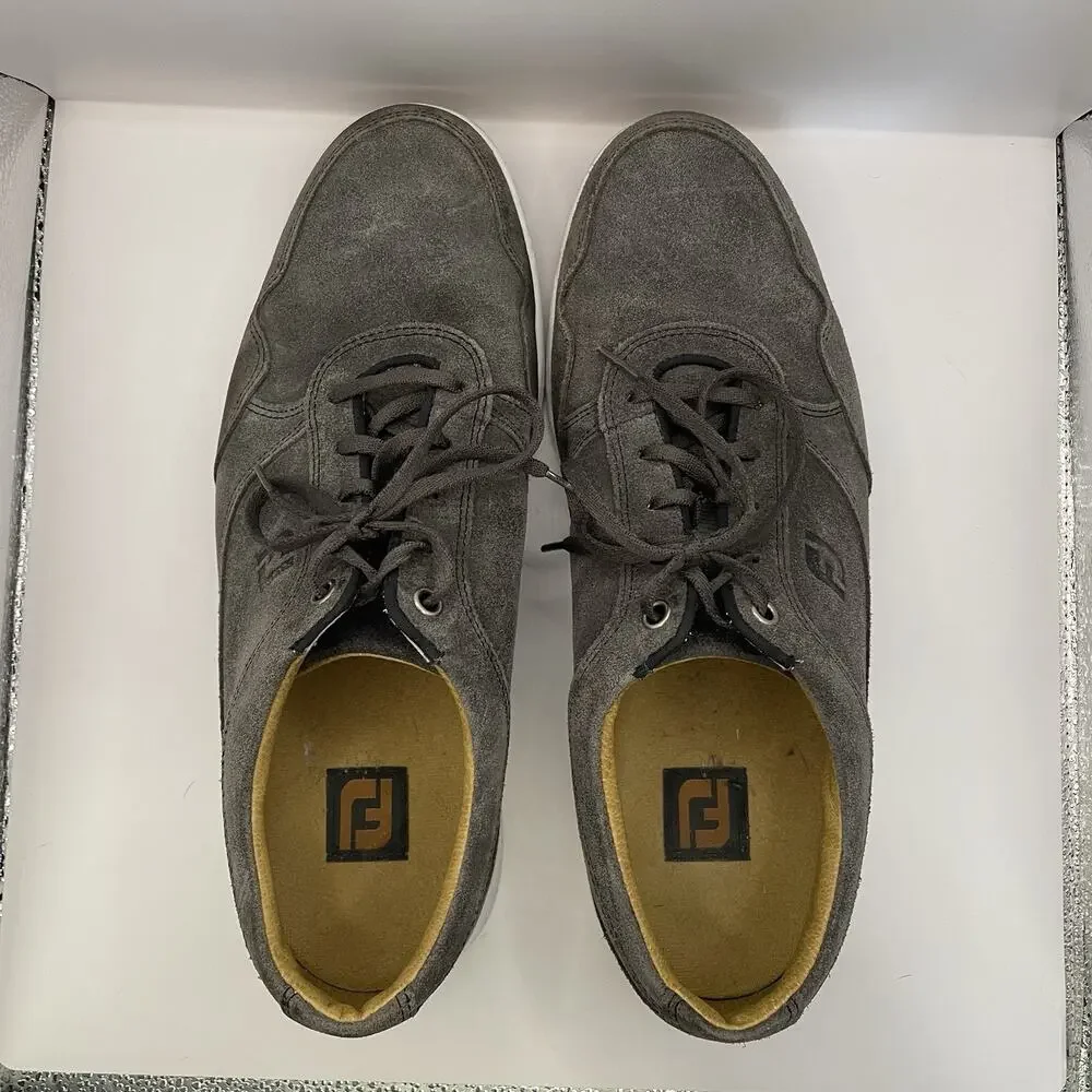 Men’s 11 M FootJoy FJ Golf Casual Suede Shoes 54513 Gray Slate Spikeless Comfort